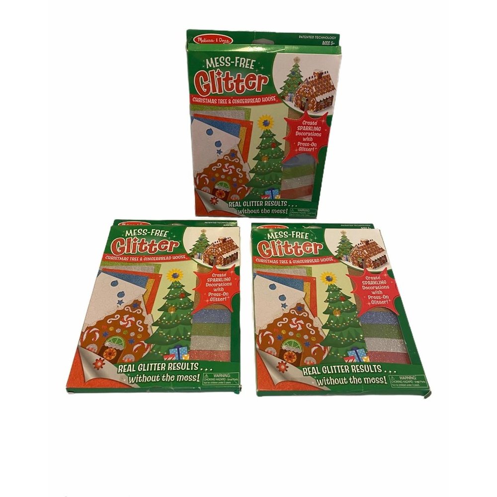 Melissa And Doug Mess Free Glitter And Christmas Tree Decorations Making Kit L